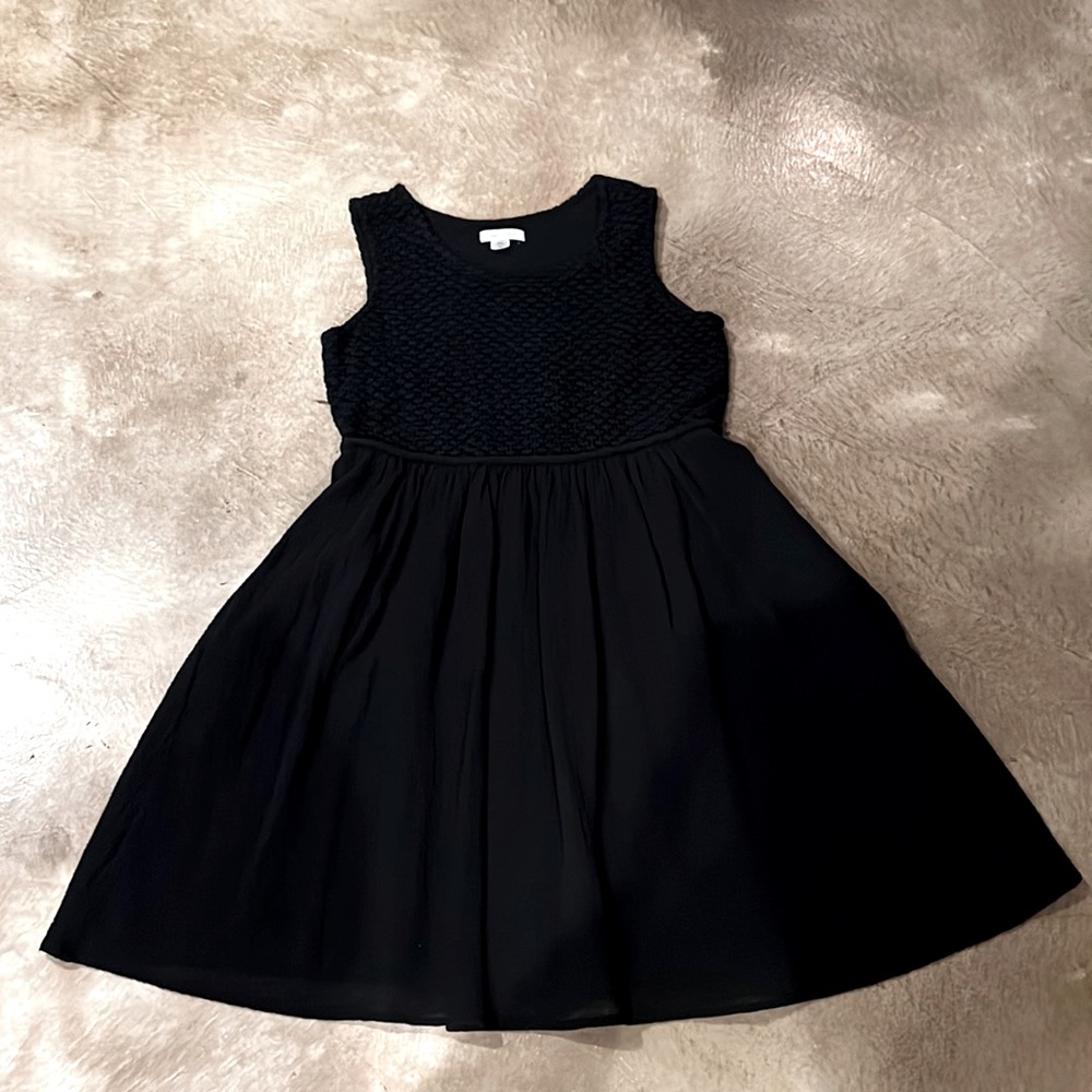 Garnet Hill Sleeveless Crochet Top Gauze Skirt Dress